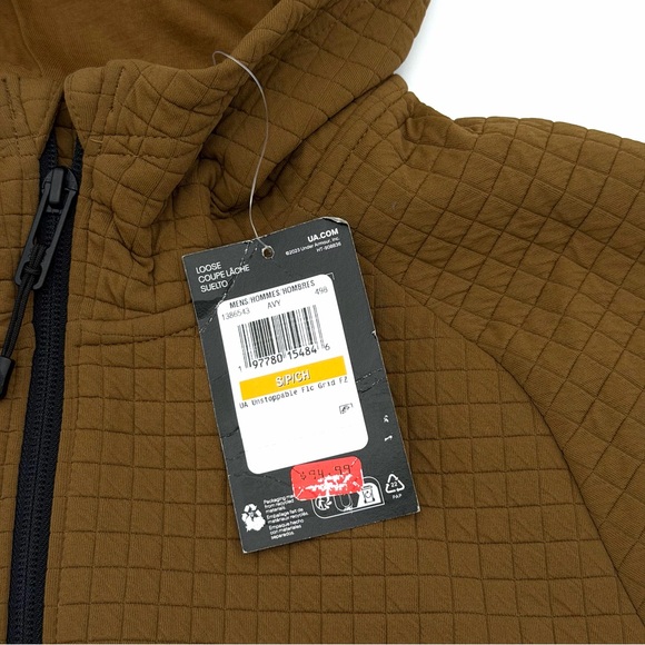 NWT New Under Armour Men's Unstoppable Fleece Grid Small S Jacket Coat Full Zip - Picture 5 of 5